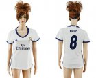 Womens Real Madrid #8 Kroos Home Soccer Club Jersey