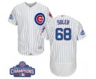 Mens Majestic Chicago Cubs #68 Jorge Soler White 2016 World Series Champions Flexbase Authentic Collection MLB Jersey