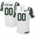 Mens Nike New York Jets Customized Elite White NFL Jersey