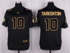 Nike Minnesota Vikings #10 Fran Tarkenton black Pro Line Gold Collection Jersey(Elite)