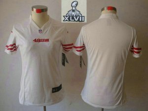 2013 Super Bowl XLVII Women NEW NFL san francisco 49ers blank white (Women Limited)