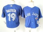 Blue Jays #19 Jose Bautista Blue Toddler New Cool Base Jersey