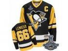 Mens CCM Pittsburgh Penguins #66 Mario Lemieux Premier Black Throwback 2017 Stanley Cup Champions NHL Jersey