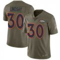 Nike Broncos #30 Phillip Lindsay Olive Salute To Service Limited Jersey