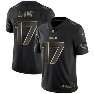Nike Bills #17 Josh Allen Black Gold Vapor Untouchable Limited
