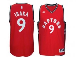 Mens Toronto Raptors #9 Serge Ibaka adidas Red Player Swingman Road Jersey