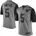 Nike Jacksonville Jaguars #5 Blake Bortles Gray Men's Stitched NFL Limited Gridiron Gray Jersey