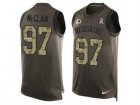Mens Nike Washington Redskins #97 Terrell McClain Limited Green Salute to Service Tank Top NFL Jersey