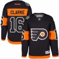 Mens Reebok Philadelphia Flyers #16 Bobby Clarke Authentic Black 2017 Stadium Series NHL Jersey