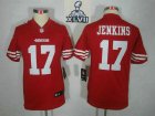 2013 Super Bowl XLVII Youth NEW NFL San Francisco 49ers 17 A.J. Jenkins Red(Youth Limited)