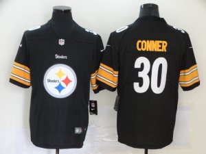 Nike Steelers #30 James Conner Black Team Big Logo Vapor Untouchable Limited Jersey