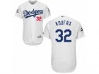 Los Angeles Dodgers #32 Sandy Koufax Authentic White Home 2017 World Series Bound Flex Base MLB Jersey