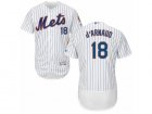 Mens Majestic New York Mets #18 Travis dArnaud White Flexbase Authentic Collection MLB Jersey