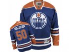 Mens Reebok Edmonton Oilers #50 Jonas Gustavsson Authentic Royal Blue Home NHL Jersey