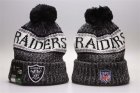 Raiders Fresh Logo Black Sport Knit Hat YP