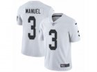 Mens Nike Oakland Raiders #3 E. J. Manuel Vapor Untouchable Limited White NFL Jersey
