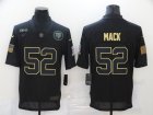 Mens Chicago Bears #52 Khalil Mack Black 2020 Salute To Service Stitched