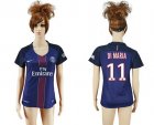 Womens Paris Saint-Germain #11 Di Maria Home Soccer Club Jersey