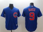 Cubs #9 Javier Baez Royal Throwback Cool Base Jersey