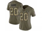 Women Nike San Francisco 49ers #20 Jimmie Ward Olive Camo Stitched NFL Limited 2017 Salute to Service Jersey