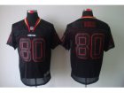 Nike NFL San Francisco 49ers #80 Rice Lights Out Black Elite Jerseys