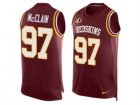 Mens Nike Washington Redskins #97 Terrell McClain Limited Red Player Name & Number Tank Top NFL Jersey