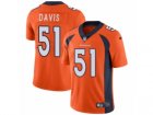 Mens Nike Denver Broncos #51 Todd Davis Vapor Untouchable Limited Orange Team Color NFL Jersey