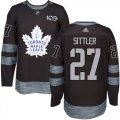 Mens Toronto Maple Leafs #27 Darryl Sittler Black 1917-2017 100th Anniversary Stitched NHL Jersey