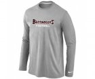 Nike Tampa Bay Buccaneers font Long Sleeve T-Shirt Grey