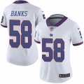 Women's Nike New York Giants #58 Carl Banks Limited White Rush NFL Jersey