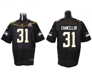 2016 Pro Bowl Nike Seattle Seahawks #31 Kam Chancellor Black jerseys(Elite)