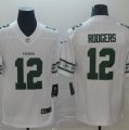 Nike Packers #12 Aaron Rodgers White Team Logos Fashion Vapor Limited Jersey