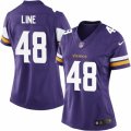Womens Nike Minnesota Vikings #48 Zach Line Limited Purple Team Color NFL Jersey