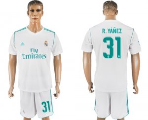 2017-18 Real Madrid 31 R.YANEZ Home Soccer Jersey