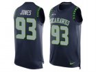 Mens Nike Seattle Seahawks #93 Nazair Jones Limited Steel Blue Player Name & Number Tank Top NFL Jersey