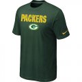 Nike Green Bay Packers Authentic Logo T-Shirt Green