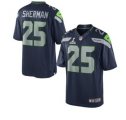 2014 Super Bowl XLVIII Nike Seattle Seahawks #25 Sherman Blue game Jersey