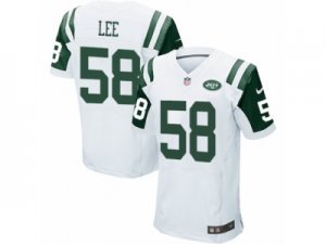 Mens Nike New York Jets #58 Darron Lee Elite White NFL Jersey
