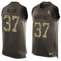 Mens Nike Baltimore Ravens #37 Javorius Allen Limited Green Salute to Service Tank Top NFL Jersey