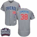Men's Majestic Chicago Cubs #38 Carlos Zambrano Grey 2016 World Series Bound Flexbase Authentic Collection MLB Jersey