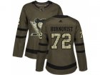 Women Adidas Pittsburgh Penguins #72 Patric Hornqvist Green Salute to Service Stitched NHL Jersey