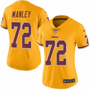 Women\'s Nike Washington Redskins #72 Dexter Manley Limited Gold Rush NFL Jersey