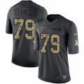 Mens Nike Baltimore Ravens #79 Ronnie Stanley Limited Black 2016 Salute to Service NFL Jersey