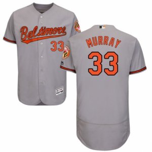 Men\'s Majestic Baltimore Orioles #33 Eddie Murray Grey Flexbase Authentic Collection MLB Jersey