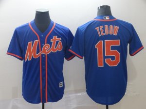Mets #15 Tim Tebow Blue Cool Base Jersey