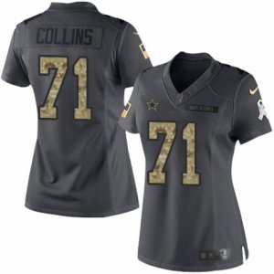 Women\'s Nike Dallas Cowboys #71 La\'el Collins Limited Black 2016 Salute to Service NFL Jersey