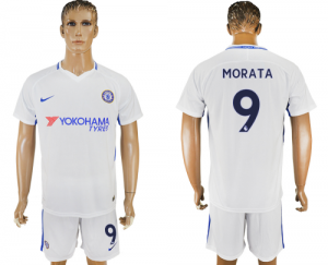 2017-18 Chelsea 9 MORATA Away Soccer Jersey