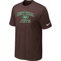 New York Jets Heart & Soul Brown T-Shirt
