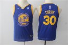 Warriors #30 Stephen Curry Blue Youth Nike Swingman Jersey