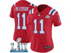 Women Nike New England Patriots #11 Drew Bledsoe Red Alternate Vapor Untouchable Limited Player Super Bowl LII NFL Jersey